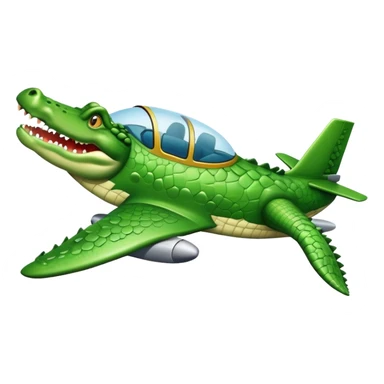 Crocodile in airplane sticker
