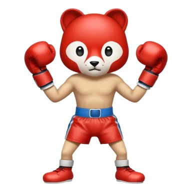 Animal with boxing gloves full body sticker