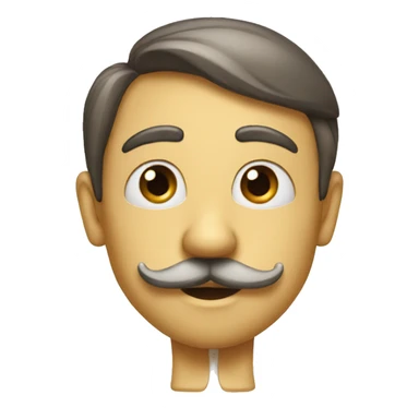 Pinocchio with a long nose and mustache sticker