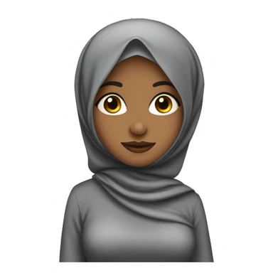 Hijabi girl wearing gown sticker