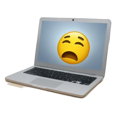 crying emoji infront of computer  sticker