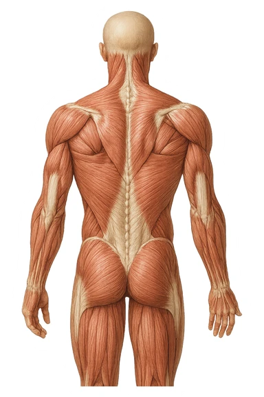 muscoli del dorso anatomia senza scritte sticker