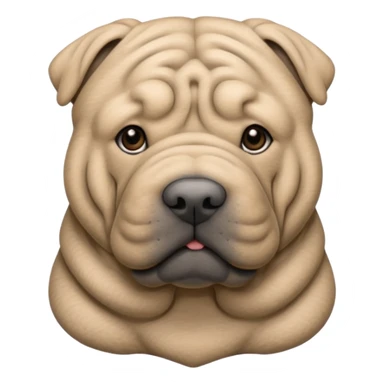 Grey Shar Pei sticker