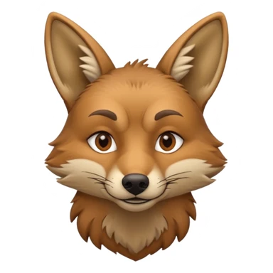 smug urban coyote face sticker