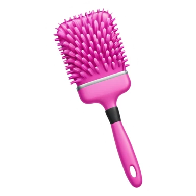 moschino style inflatable pink fancy brush sticker