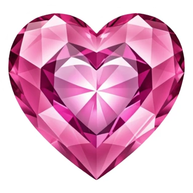 glitter pink crystal heart sticker
