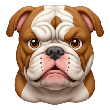 bulldog ingles atigrado con blanco sticker