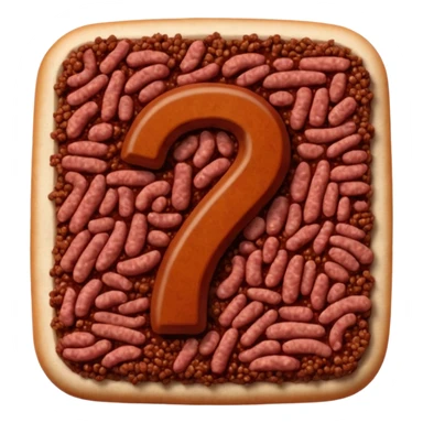 number 7 made of meat sticker