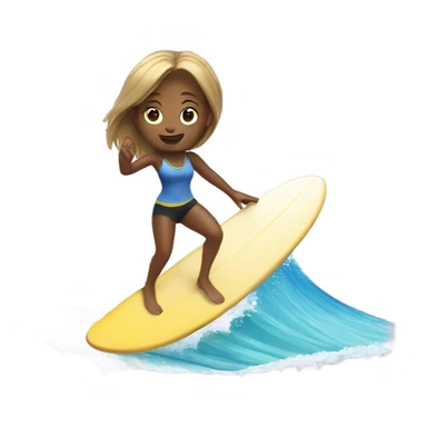 Girl surfing sticker
