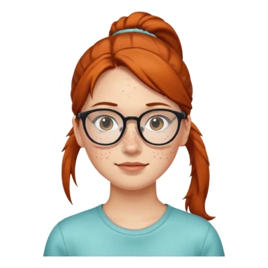 Ponytail Girl with Glasses sticker