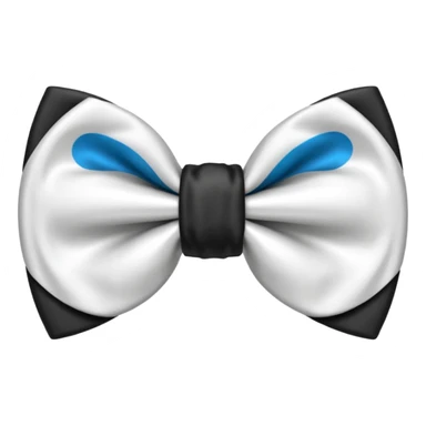 White bow tie like iPhone Emoji boetie sticker