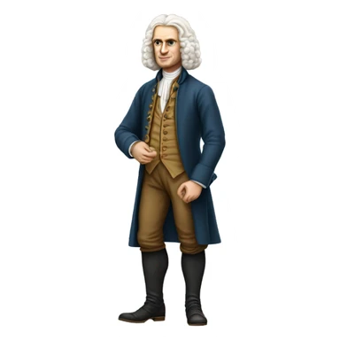 newton  full body realistic standing sticker