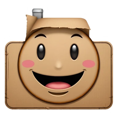 cardboard sign sticker