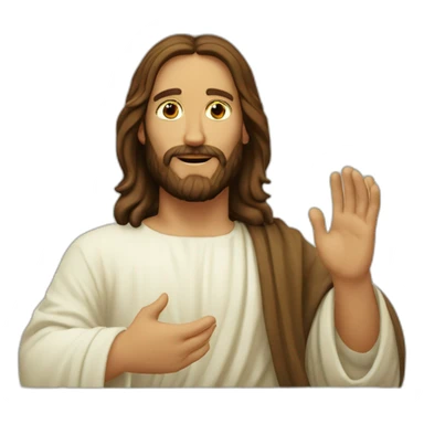 Jesus montre du doigt  sticker