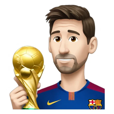 Lionel Messi Kissing the world cup sticker