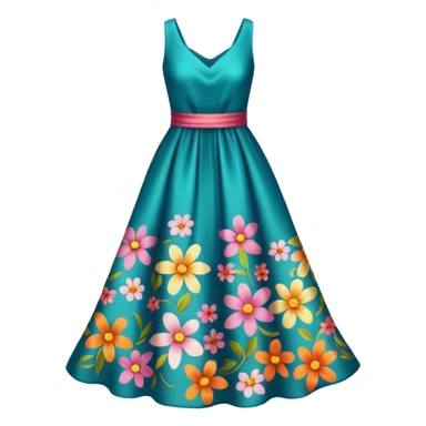 elbise çiçekli sticker