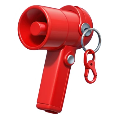 whistle in blue (#00A3E0) and red (#F9423A)  sticker