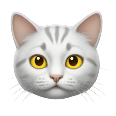 cat with yellow eyes puffy sticker