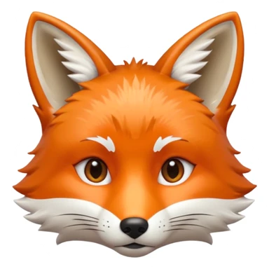 fox face detailed sticker