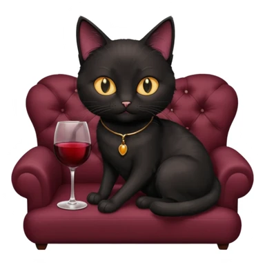 black cats On A Couch With Wine sticker