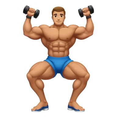 bodybuilder forearm on legs curl sticker