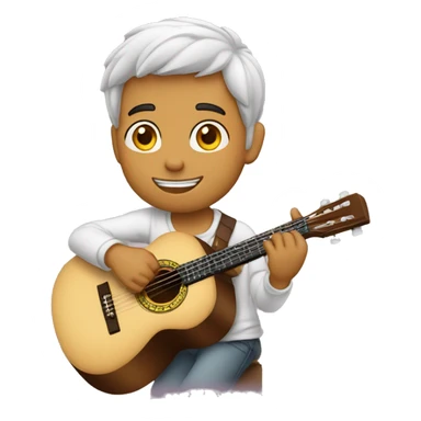 Jovem branco tocando cavaquinho sticker