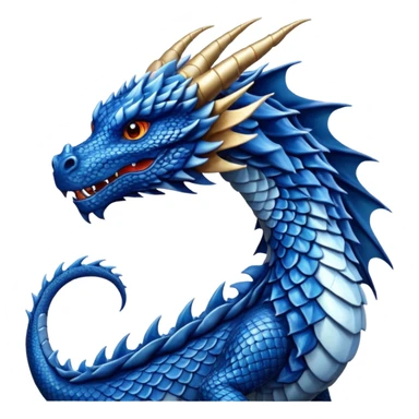 majestic Navy blue dragon sticker