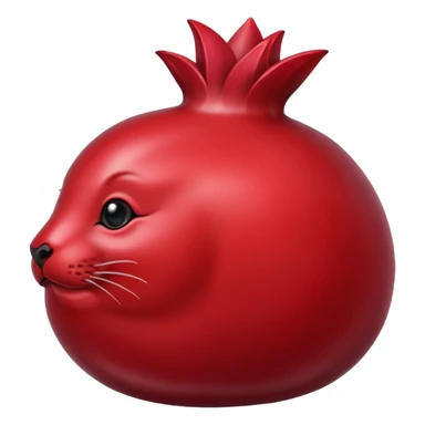 a seal as a pomegranate sticker