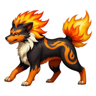 Houndoom-Arcanine-Pokémon-Fakémon-hybrid-creature sticker
