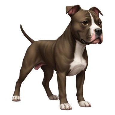American pitbull terrier dark brindle sticker