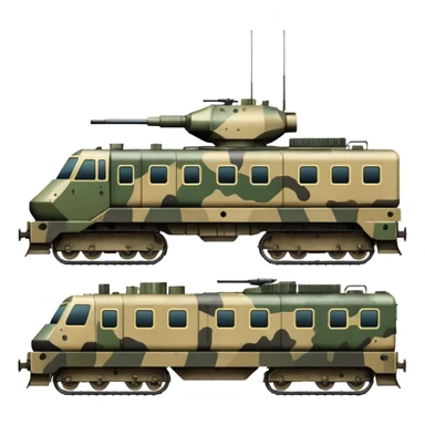 military train transporting armored vehicles, variant 2 sticker