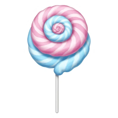 Cotton Candy, Pink Swirl Cotton Candy – classic fluffy pink spiral on a white stick. sticker