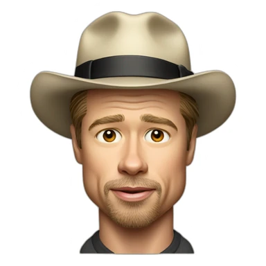 Brad Pitt Mickey O'Neil with hat sticker