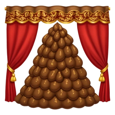 Poop with a curtain sticker