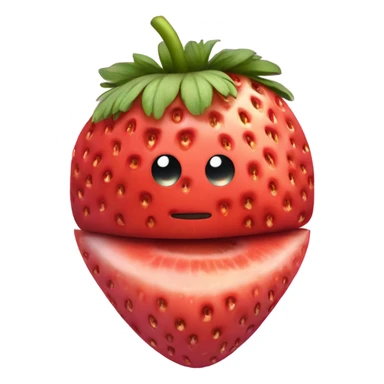 Strawberry with Saturn's rings sticker