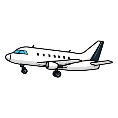 airplane cartoonish sticker sticker