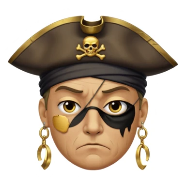 Irritated pirate sticker