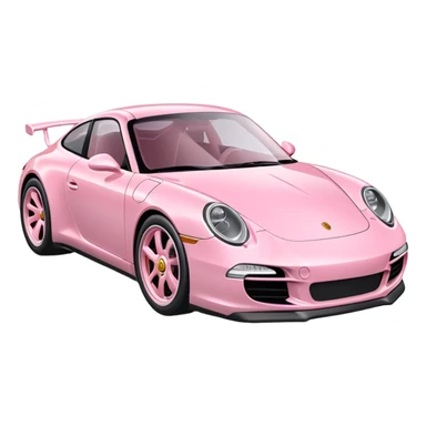 soft pink porsche 911 sticker