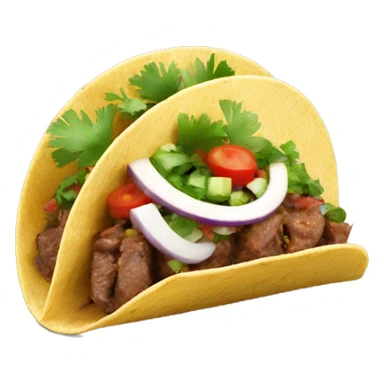 Tacos asada with onion and cilantro  sticker