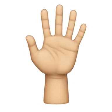 create a hand with all the fingers closed except the index and middle finger sticker