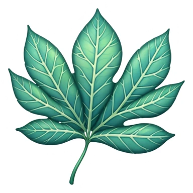 Leaf with holographic veins sticker