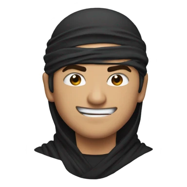 Ninja but make it look like this emoji: 🤷‍♂️ sticker