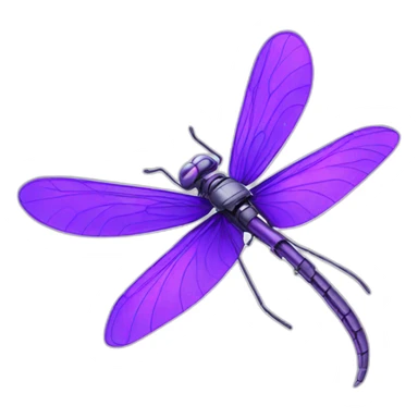 purple robotic dragonfly sticker