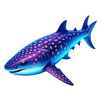 A neon whale shark sticker