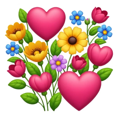 Hearts of Flowers sticker