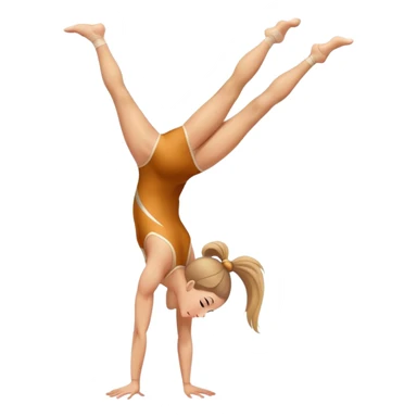 White girl gymnast doing a handstand sticker