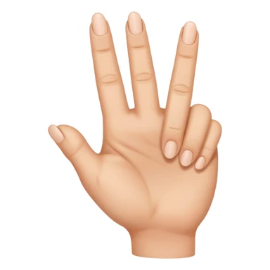 pointer finger and middle finger connecting to thumb  sticker