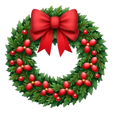 Christmas wreath sticker
