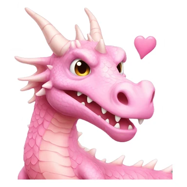 Pastel pink dragon blowing kisses sticker