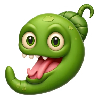 Worm with winking eye and tongue  sticker